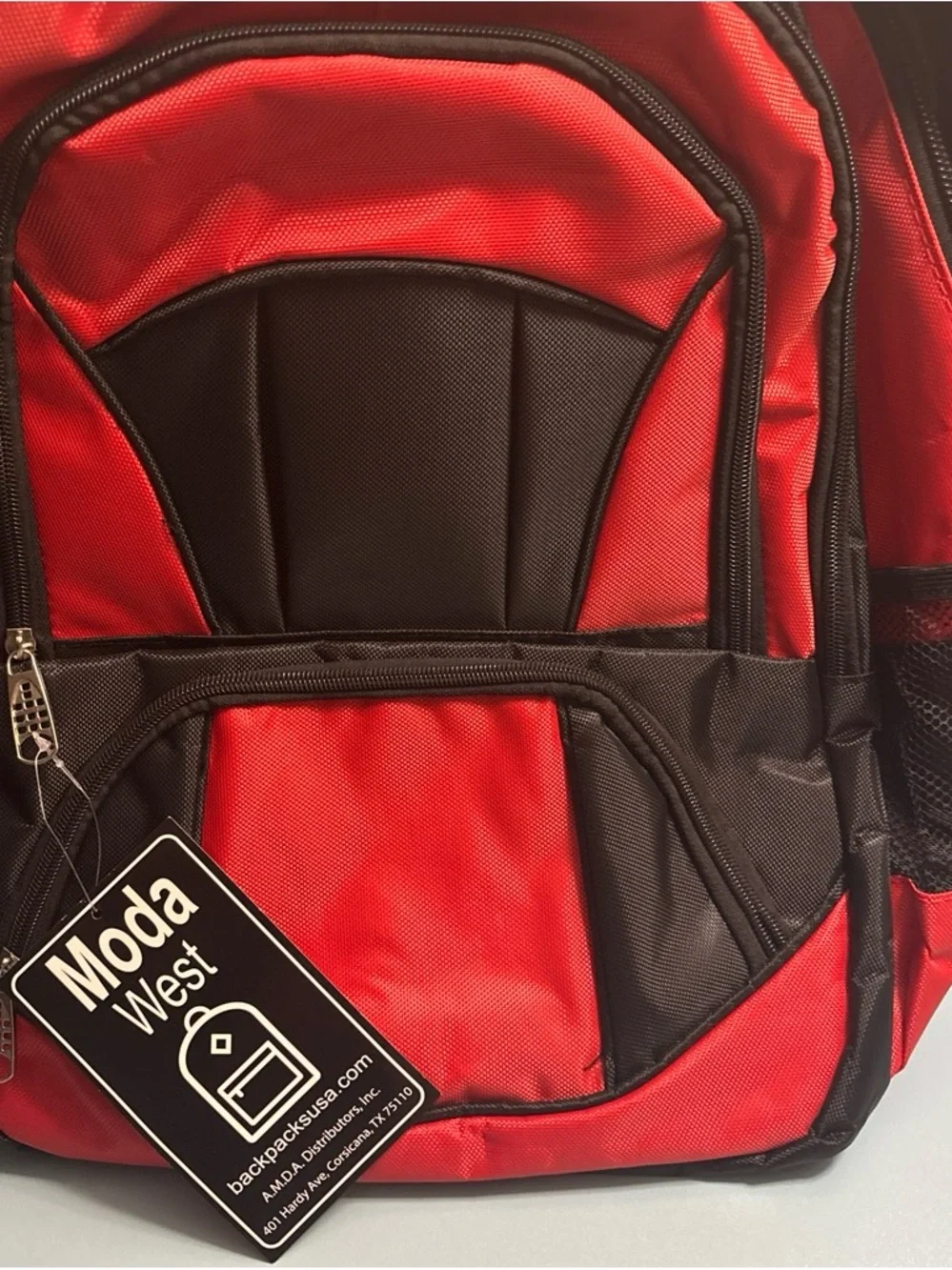 Men's Red and Black Backpack